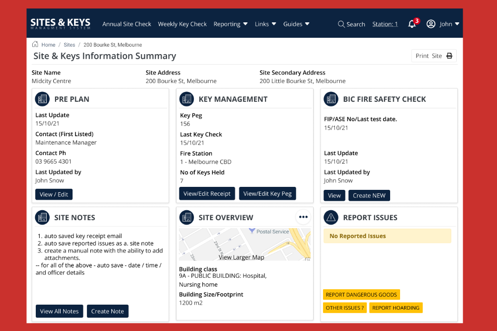 Key and Plan Management application